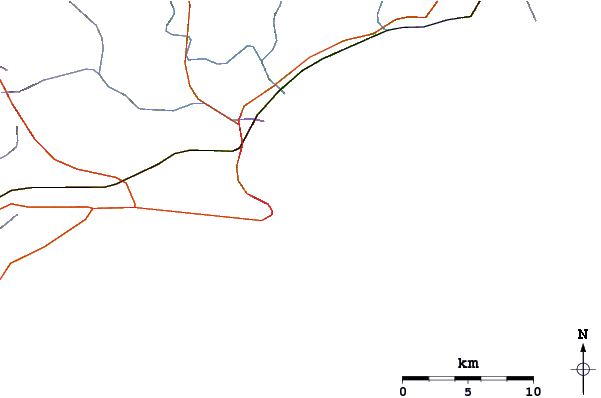 Roads and rivers around Outer Pool