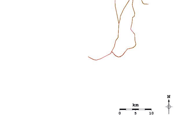 Roads and rivers around Outside Corner