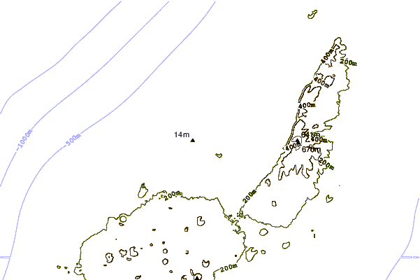 Shoreline around Outside Reef