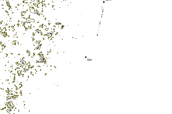 Shoreline around Outside Shoals