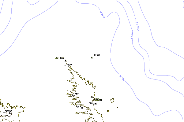 Shoreline around PCCs