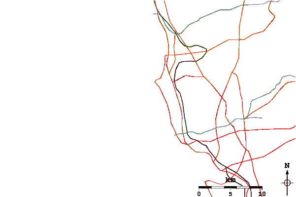 Roads and rivers around Pacific Beach Point