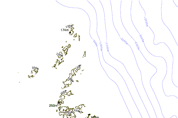 Shoreline around Pacifico