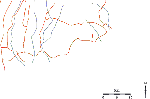Roads and rivers around Padangbai