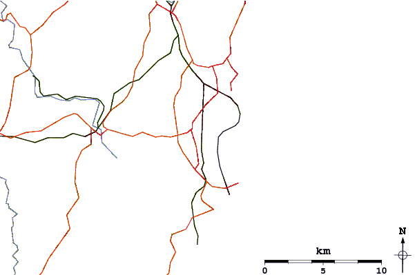 Roads and rivers around Paignton