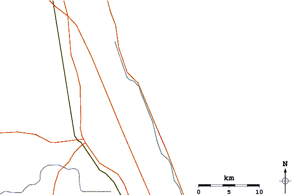 Roads and rivers around Painter s Hill