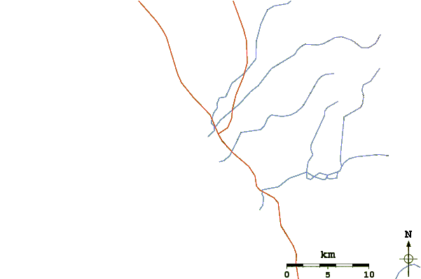 Roads and rivers around Palm Beach (Todos Santos)