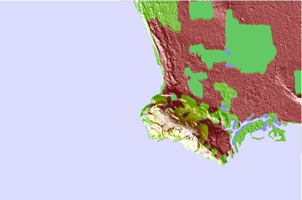 Surf spots located close to Palos Verde - Bluff Cove