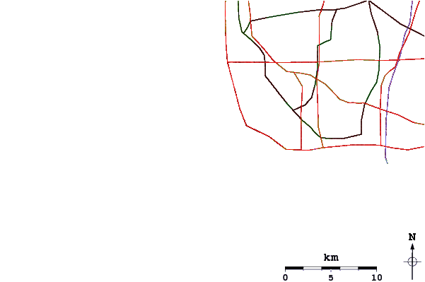 Roads and rivers around Palos Verde - Bluff Cove