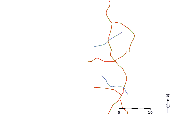 Roads and rivers around Pansea Beach
