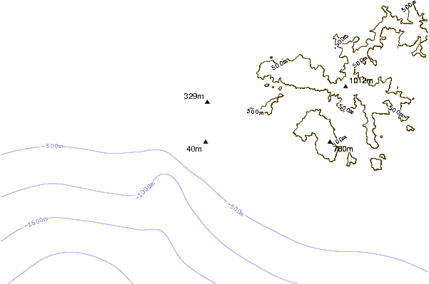 Shoreline around Pantai Pisin
