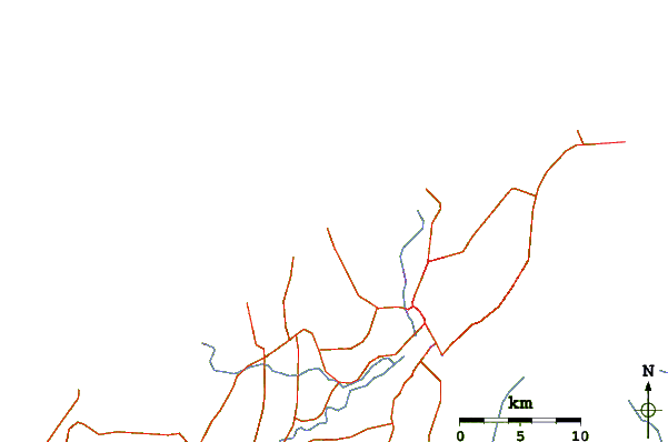 Roads and rivers around Tungku Beach or KM26