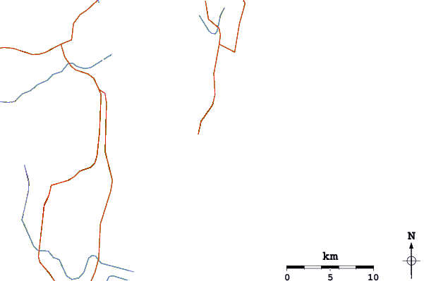 Roads and rivers around Pantano do Sul