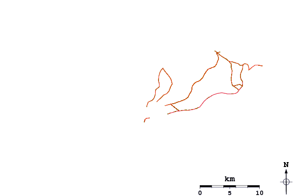 Roads and rivers around Papa Tenga Roa