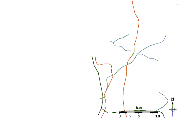 Roads and rivers around Papagayo