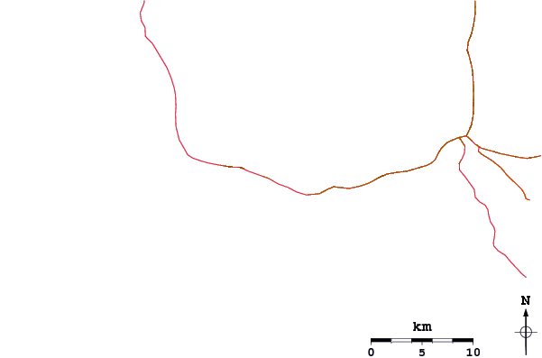 Roads and rivers around Papara Beach
