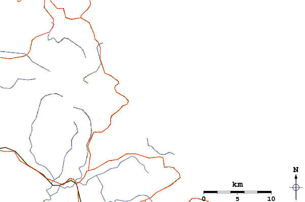 Roads and rivers around Paparahi Point