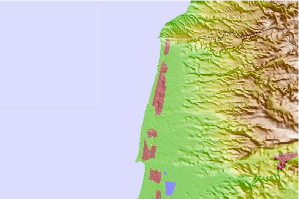 Surf spots located close to Papaya (Nahriya)