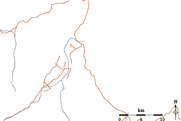 Roads and rivers around Para Para Rivermouth