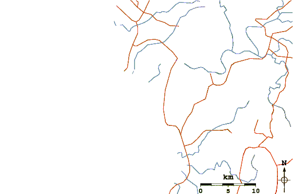 Roads and rivers around Parada Santa