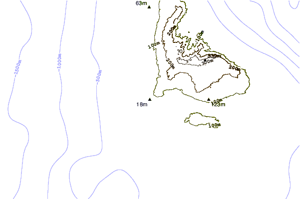 Shoreline around Paradise Beach