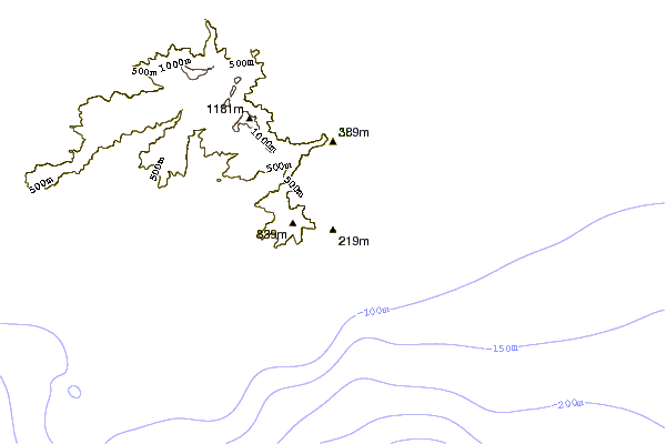 Shoreline around Paradise Beach (Thassos)