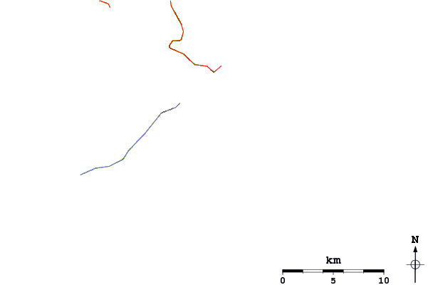 Roads and rivers around Paradise Beach (Thassos)
