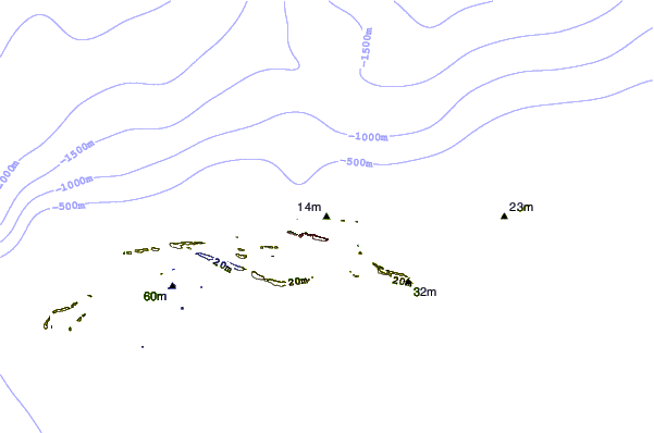 Shoreline around Paradise Island