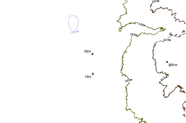 Shoreline around Paradise