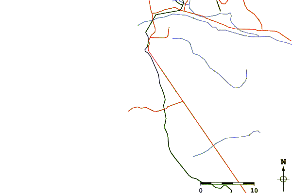 Roads and rivers around Paraiso