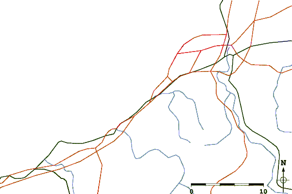 Roads and rivers around Guethary - Parlementia