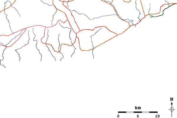 Roads and rivers around Parsons Beach