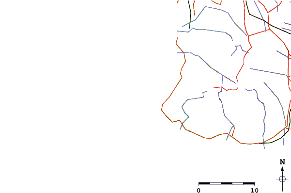 Roads and rivers around Passe de L'Ambulante