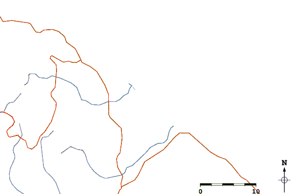 Roads and rivers around Pata de Ñame