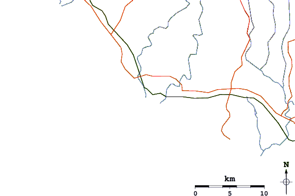 Roads and rivers around Patea River Mouth