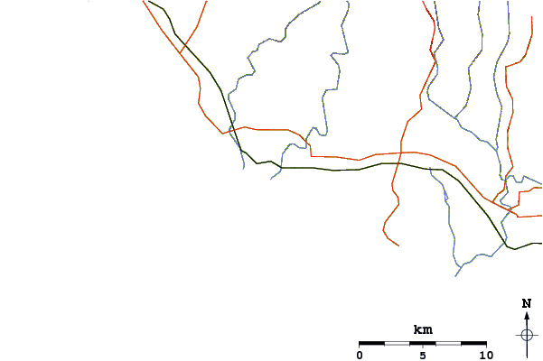Roads and rivers around Patea River Mouth