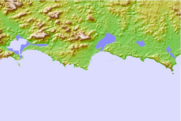 Surf spots located close to Peaceful Bay