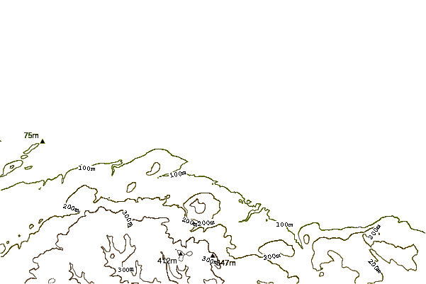 Shoreline around Pease Bay