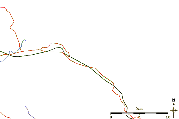 Roads and rivers around Pease Bay