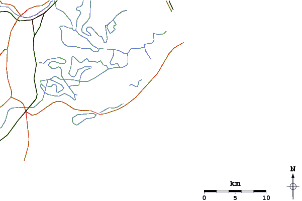 Roads and rivers around Pedra Magra