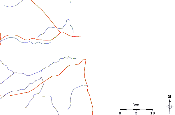 Roads and rivers around Pedra da Cachorra