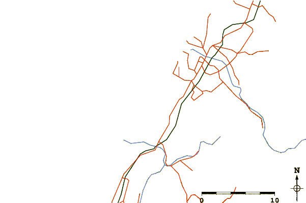 Roads and rivers around Peka Peka