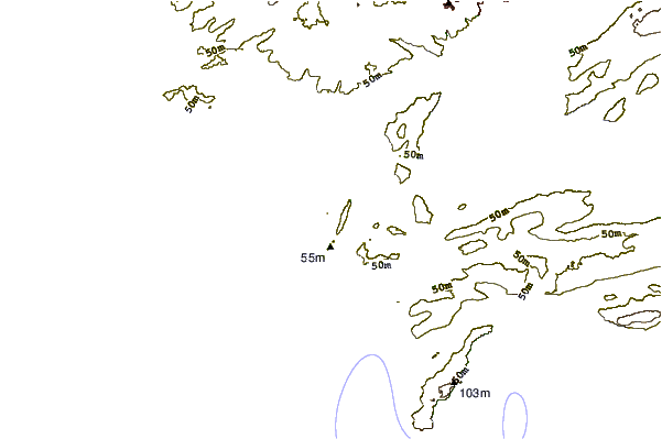 Shoreline around Pen-Hat