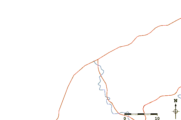 Roads and rivers around Peña Redonda