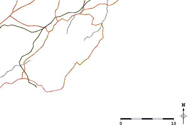 Roads and rivers around Pendower Beach