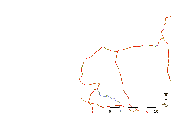 Roads and rivers around Penfoul