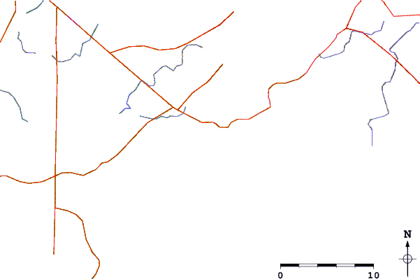 Roads and rivers around Pennington Bay