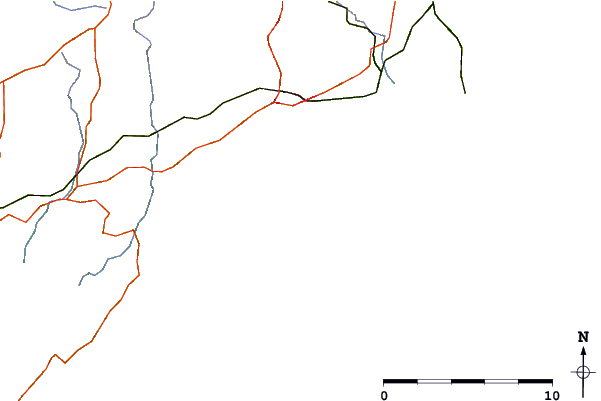 Roads and rivers around Pentewan