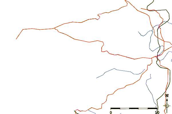 Roads and rivers around Pentrez Plage