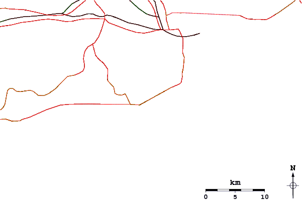 Roads and rivers around Pepino